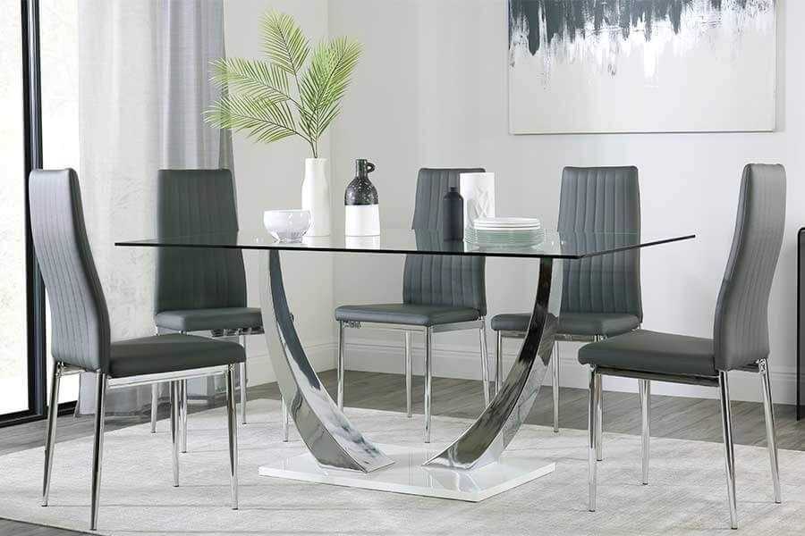 Featured Photo of Glass Dining Tables And Chairs