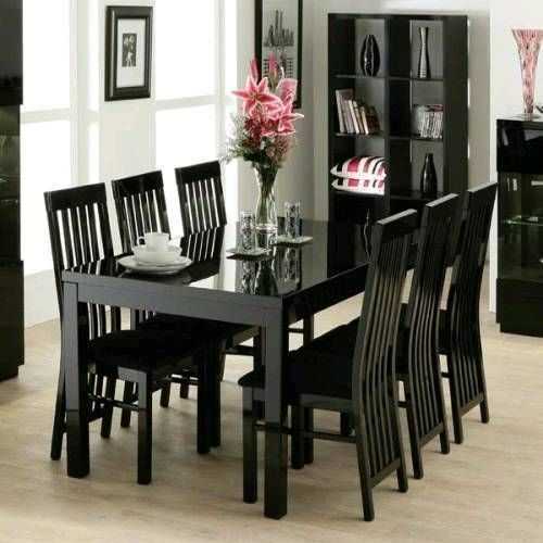 Featured Photo of Black Gloss Dining Tables