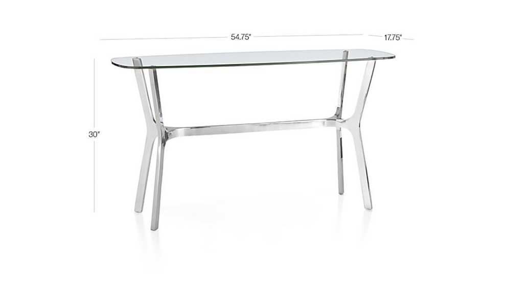 Featured Photo of Elke Glass Console Tables With Polished Aluminum Base