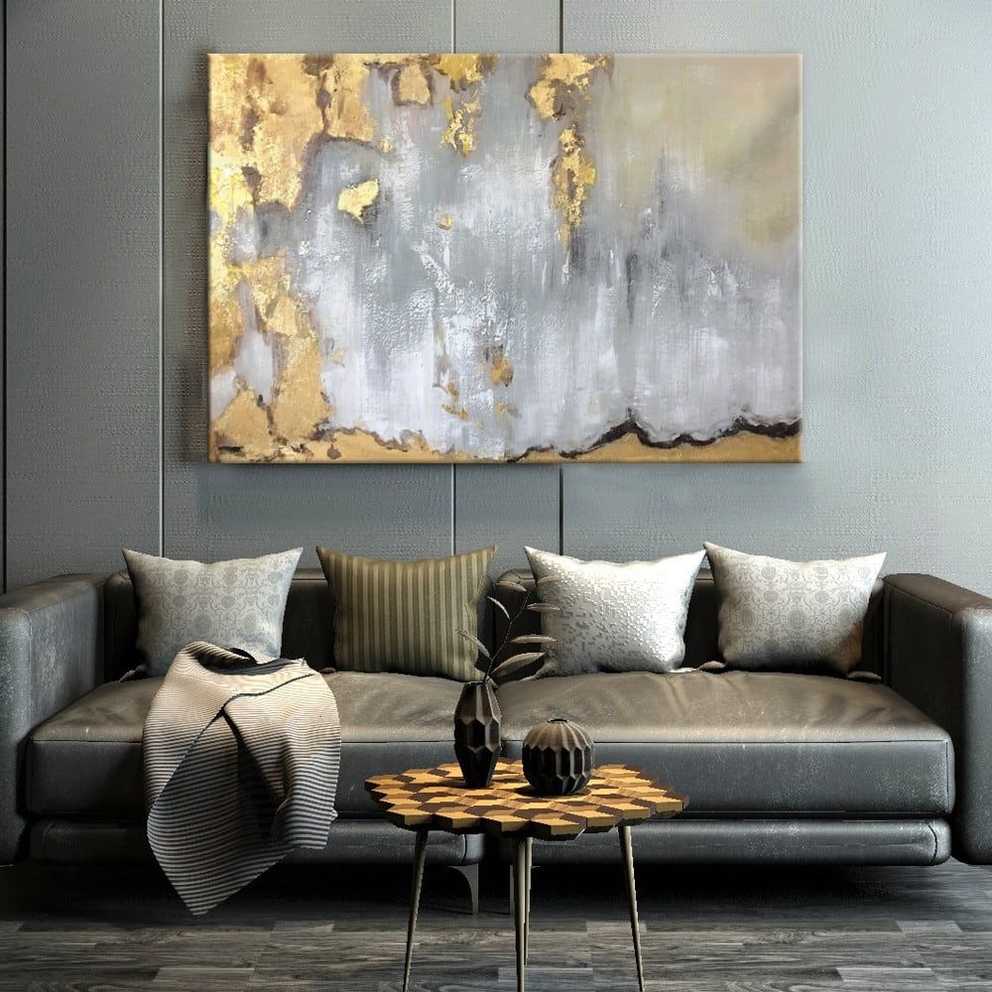 Gold Sky Abstract Painting Inside Golden Wall Art (Photo 11 of 15)