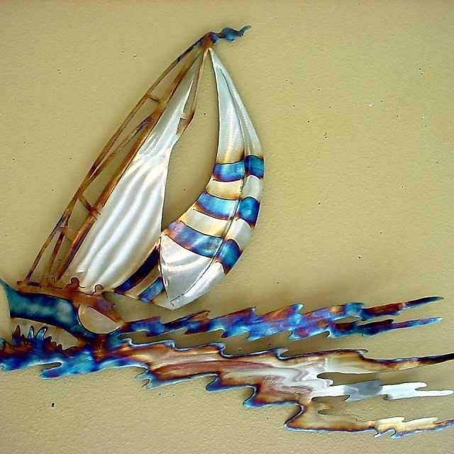 Metal Sailboat Wall Art
