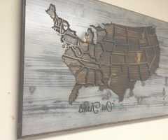 Usa Map Wall Art