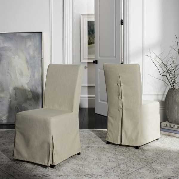 Featured Photo of Pearson Grey Slipcovered Side Chairs