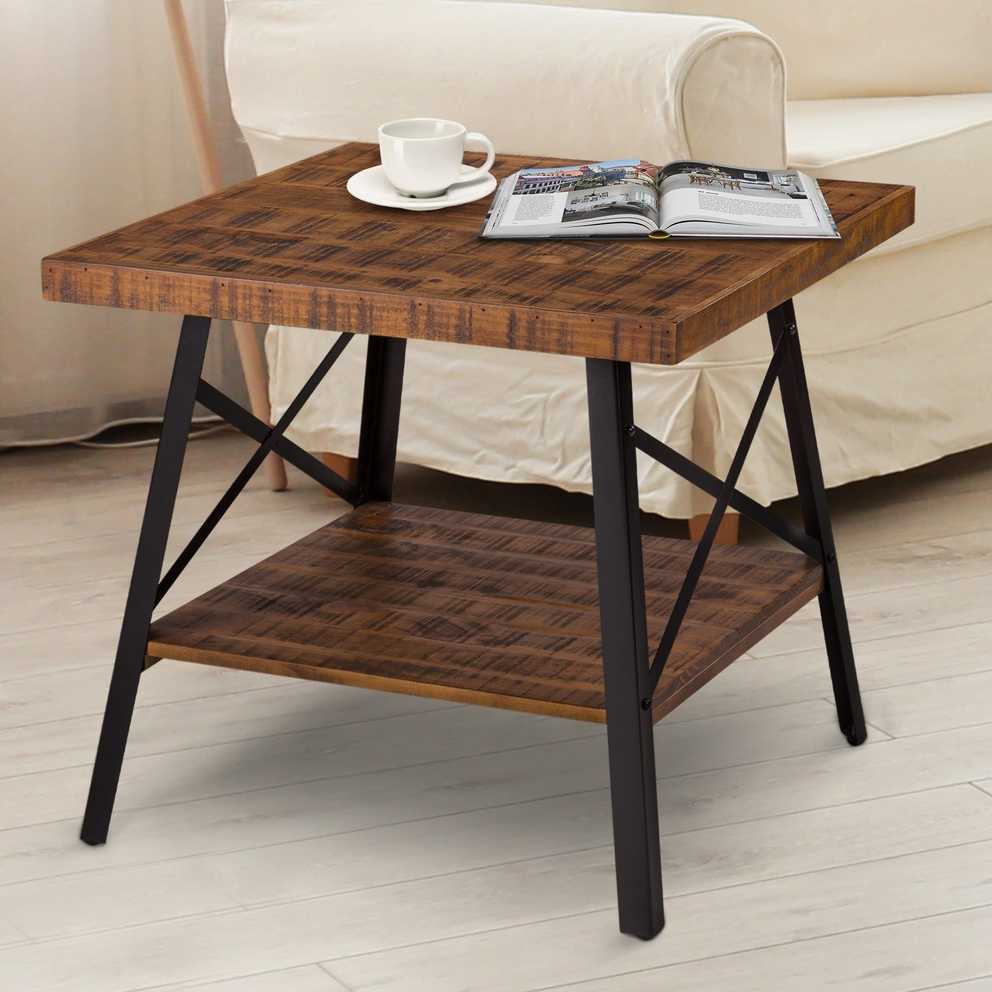 Featured Photo of Carbon Loft Enjolras Wood Steel Coffee Tables