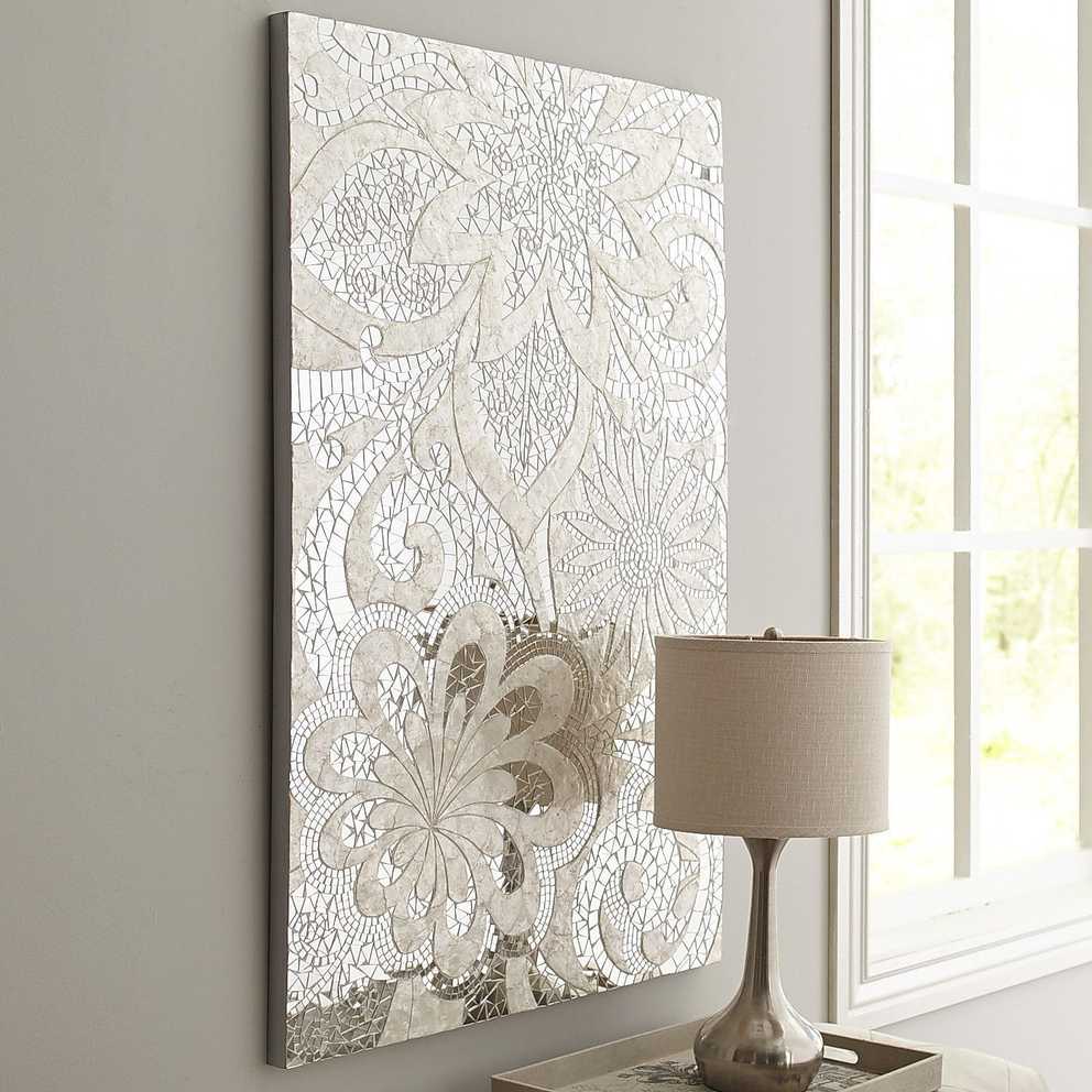 Inspiration about Floral Capiz Wall Panel | Decor, Wall Paneling, Pier One Wall Art Throughout Shell Mosaic Wall Mirrors (#7 of 15)
