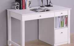 White 1-drawer Wood Laptop Desks