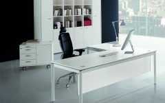 White Modern Nested Office Desks