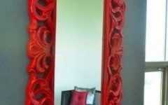 Red Framed Wall Mirrors