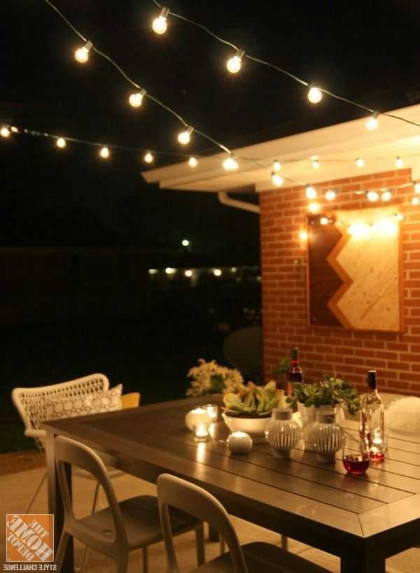 Featured Photo of Home Depot Outdoor String Lights
