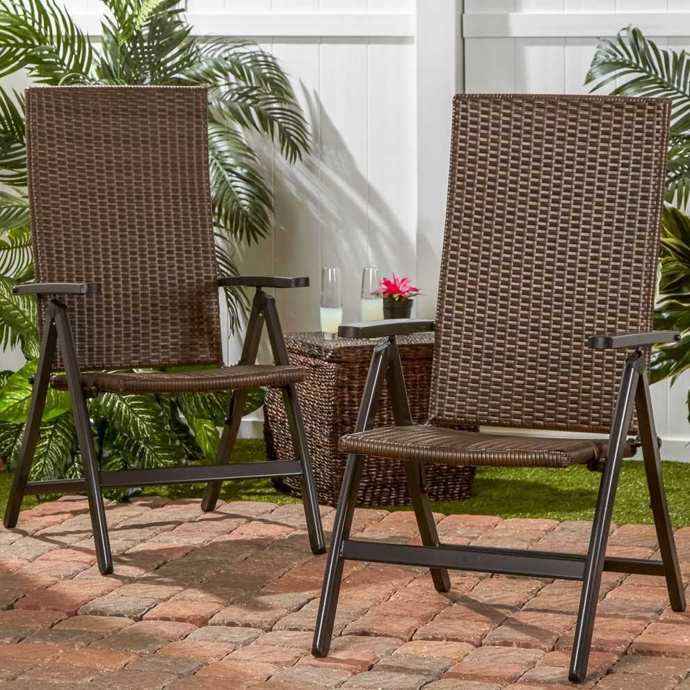 Shop Clay Alder Home Robyville Hand Woven Pe Wicker Outdoor … Pertaining To Reclining Chair Outdoor (Gallery 25 of 25)