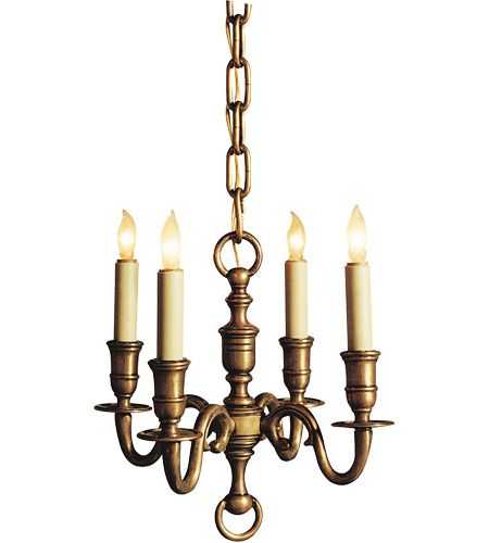 Featured Photo of Antique Gold 13 Inch Four Light Chandeliers