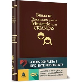 Bíblia de Recursos para Ministério com Crianças - Apec | Luxo | Marrom