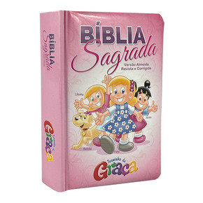Bíblia da Turminha da Graça | Capa Almofadada | Menina
