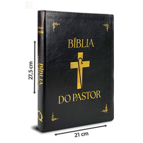 Bíblia do Pastor | Harpa Avivada e Corinhos | Letra Jumbo - Capa Luxo Preta
