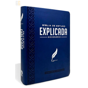 Bíblia de Estudo Explicada | ARC | Capa Luxo - Azul