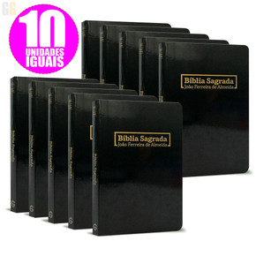 Combo 10 unidades | Bíblia Sagrada ARC - Brochura | Preta