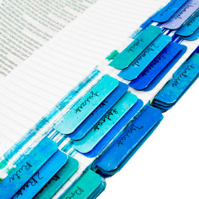 Abas Adesivas Para Bíblia + Índice lateral | Azul