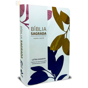 Bíblia Letra Gigante ARC | Harpa - Capa Folhas