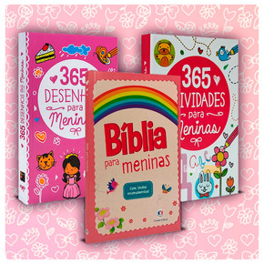 Kit Filha do Rei - Bíblia para Meninas + 365 Desenhos + 365 Atividades