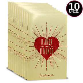 Pack 10 livretos | O Amor que Mudou o Mundo: Evangelho de João - Capa Coração