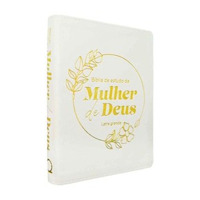 Bíblia De Estudo Da Mulher De Deus RC Letra Grande Com Harpa Pentecostal Branca