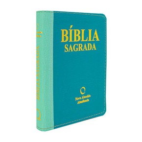 Bíblia Sagrada NAA Pequena - Capa Luxo Bicolor Verde Claro
