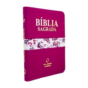 Bíblia NAA Média Tricolor Ziper Pink Rygu
