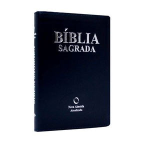 Bíblia Sagrada NAA Média Luxo Azul Com Índice