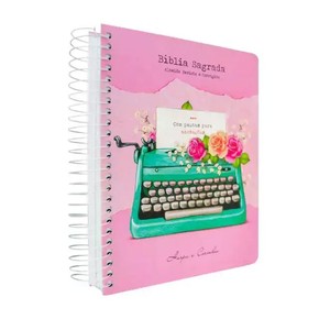 Bíblia Sagrada Com Espaço Para Anotações Harpa Avivada E Corinhos Rosa Flores
