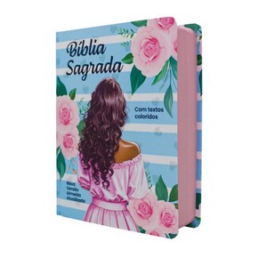 Bíblia Sagrada NVA | Textos Coloridos - Capa Dura Menina Azul