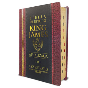 Bíblia de Estudo King James Atualizada | Hipergigante | Full Collor | Índice Lateral | Capa Dura Bicolor