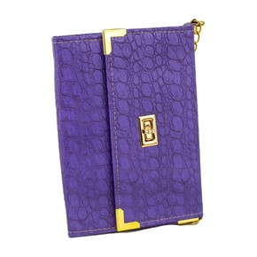Bíblia ARC Bolsa Com Alça Croco Roxo