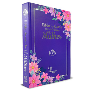 Bíblia de Estudo para o Cotiano da Mulher | NVA | Capa Dura Lilás Floral