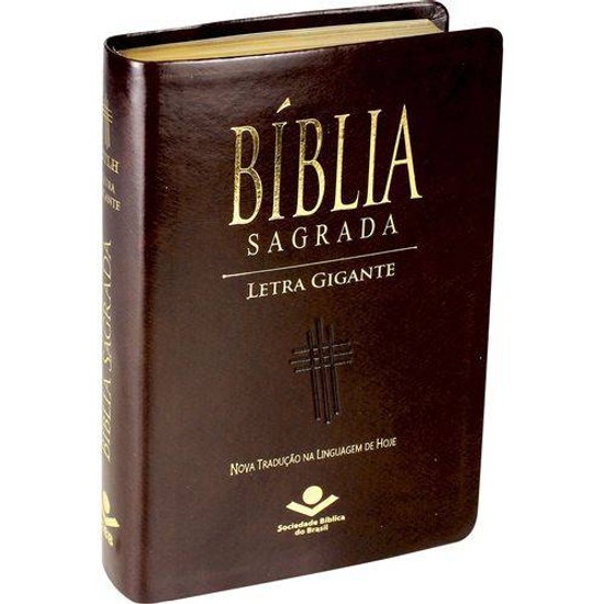Bíblia NTLH com Letra Gigante (Luxo Marrom)
