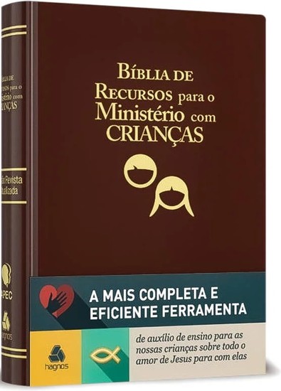Bíblia de Recursos para Ministério com Crianças - Apec | Luxo | Marrom