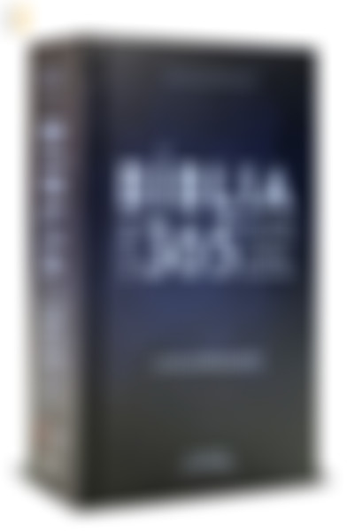 Foto Bíblia ARC com 365 Reflexões e Plano de leitura - Letra Hipergigante (Capa Azul)