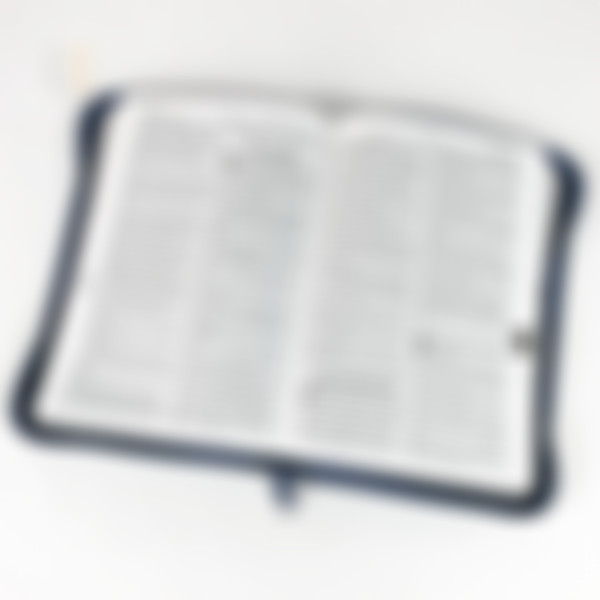 Foto Bíblia O Poder da Oração | Revista e Corrigida | Com zíper e índice lateral | Capa Azul