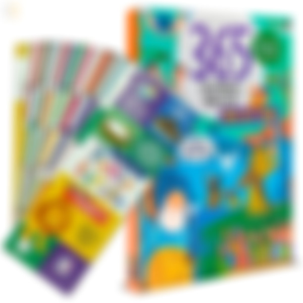 Foto Kit Divertido | Jogo Pense Rápido + 365 Histórias Bíblicas para ler e ouvir - Com QR Code