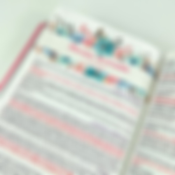 Foto Bíblia de Estudo da Mulher Sábia | Textos Coloridos Com Harpa | Tulipa Vermelha