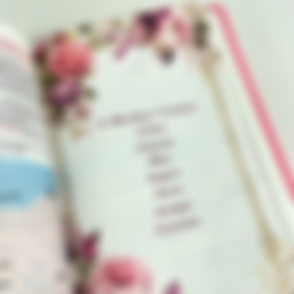 Foto Bíblia de Estudo da Mulher Sábia | Textos Coloridos Com Harpa | Tulipa Rosa