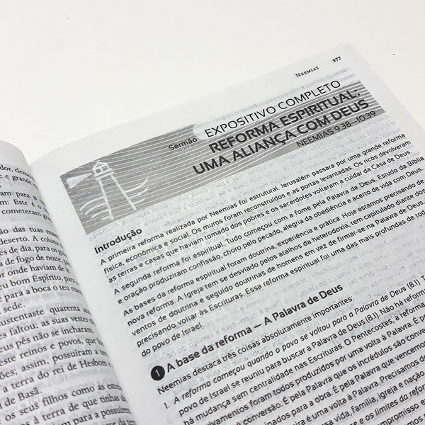 Foto Bíblia Pregação Expositiva - Hernandes Dias Lopes (Luxo Azul)