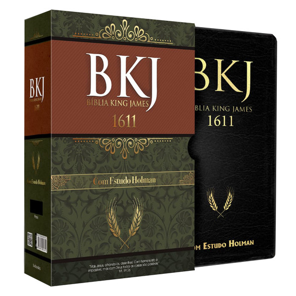 Foto Bíblia de Estudo King James 1611 com Estudo Holman | 6º Edição | Preta