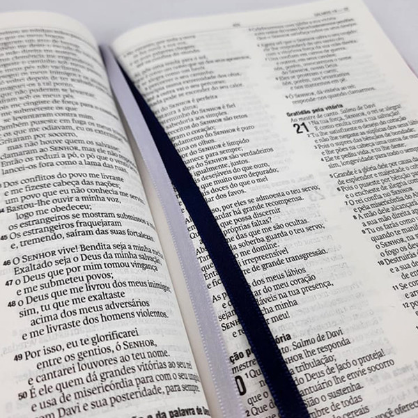 Foto Bíblia Sagrada Cruz NAA | Rosa