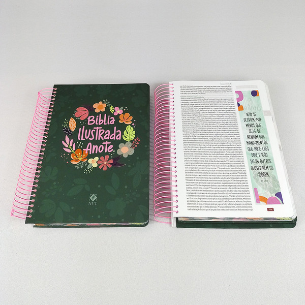 Foto Bíblia Ilustrada Anote Cores e Flores | NVT