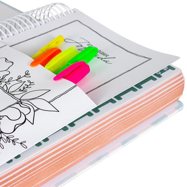 Foto Bíblia em Espiral com espaço para anotações Jornada (Aquarela Azul)