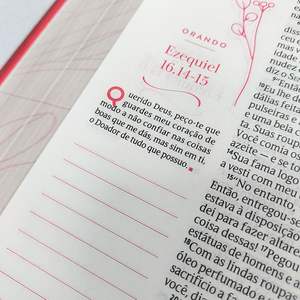 Foto A Bíblia da Mulher que Ora | Expandida | NVT | Capa Vinho