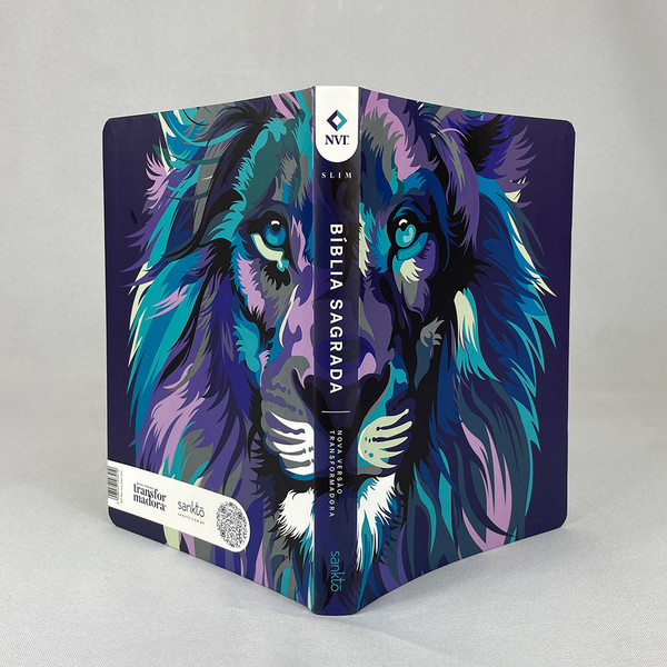 Foto Bíblia Sagrada NVT Slim | Lion Colors Cool