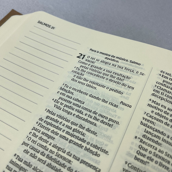 Foto Bíblia Sagrada NVI - Com espaço para anotações | Marrom