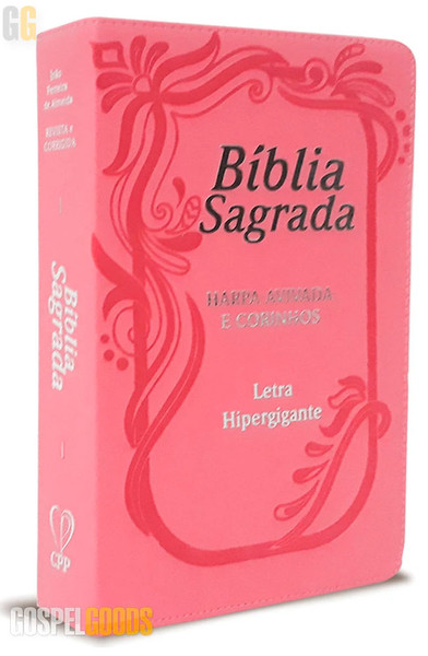 Bíblia Sagrada - Letra Hiper Gigante - Harpa E Corinhos - Luxo