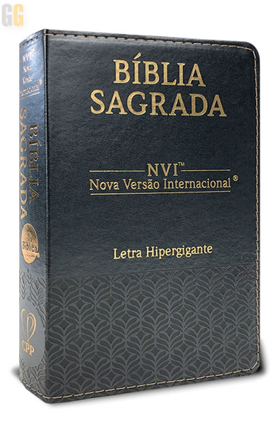 Foto Bíblia Sagrada NVI - Letra Hipergigante | Luxo Preta